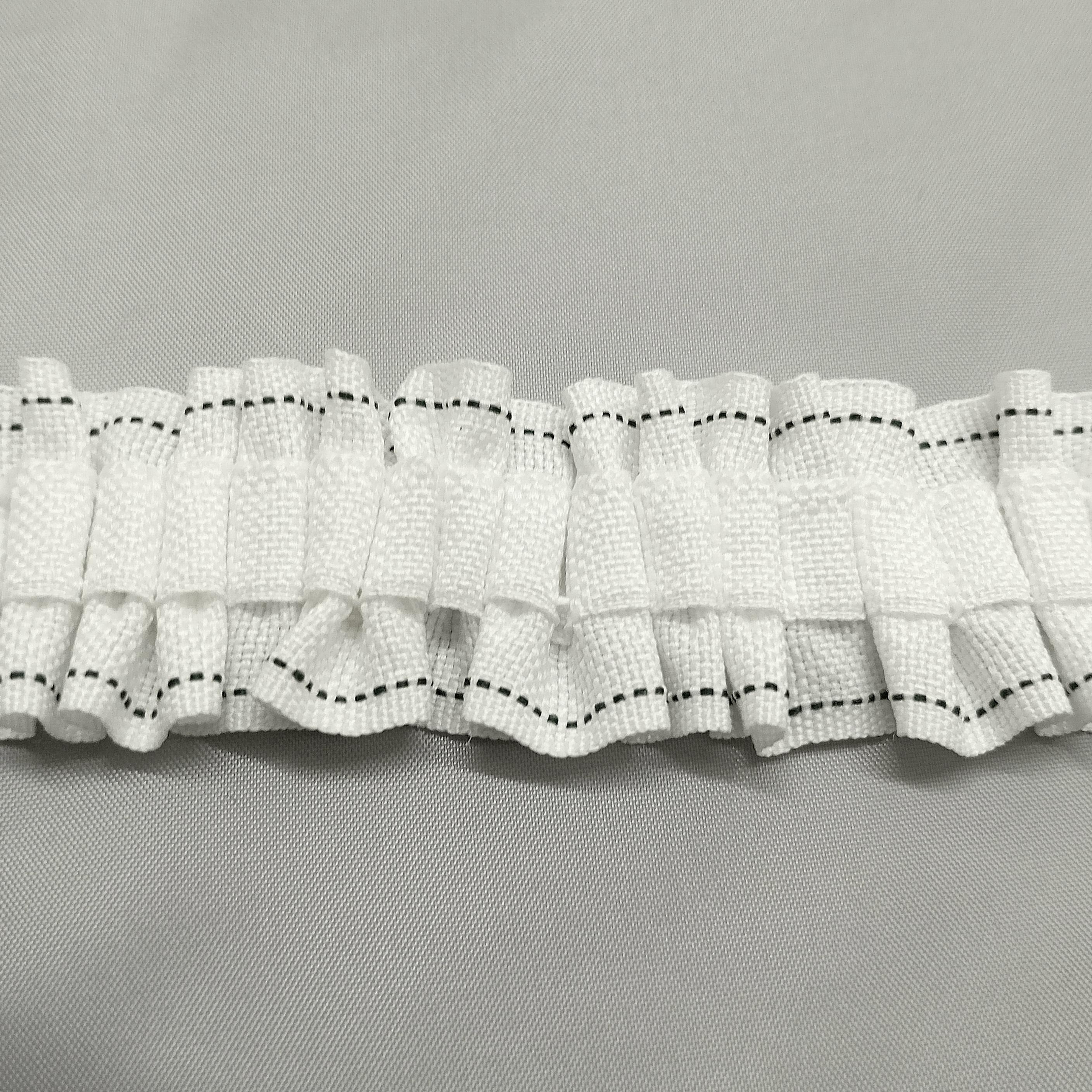 The back of 1 inch flame retardant curtain tape 