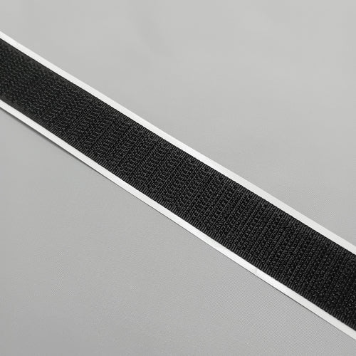20mm black hook tape with adhesive backing