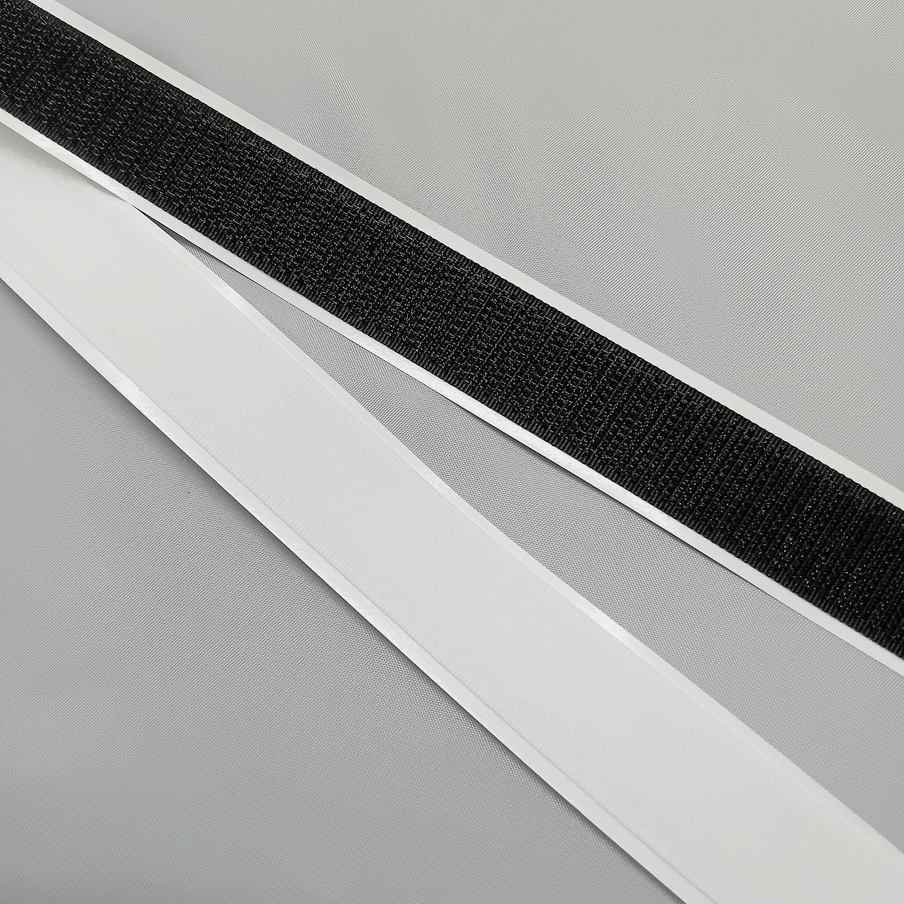 20mm black and white hook tape with adhesive backing