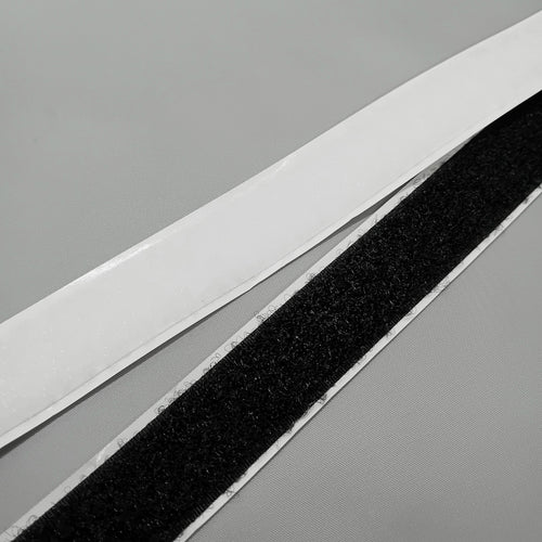 20mm white and black loop tape with adhesive backing