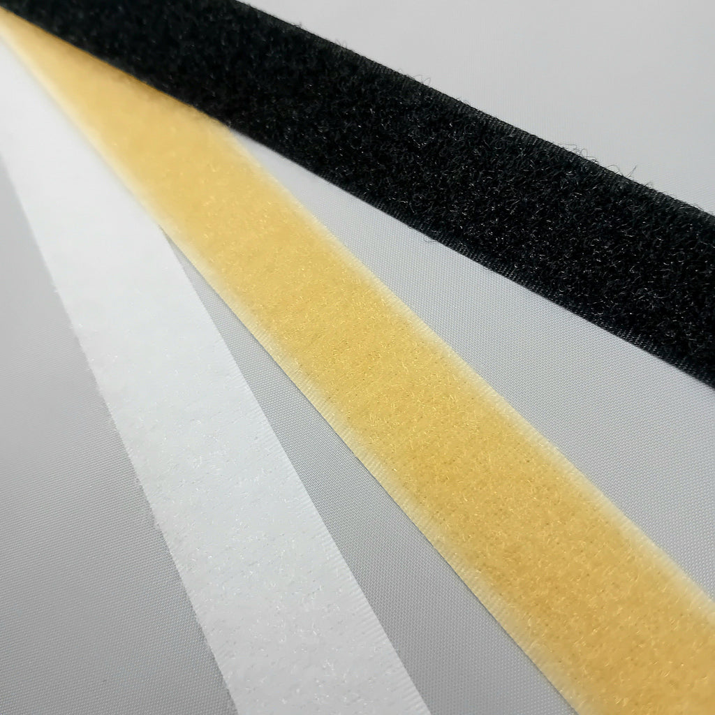 Sew loop in white, beige and black