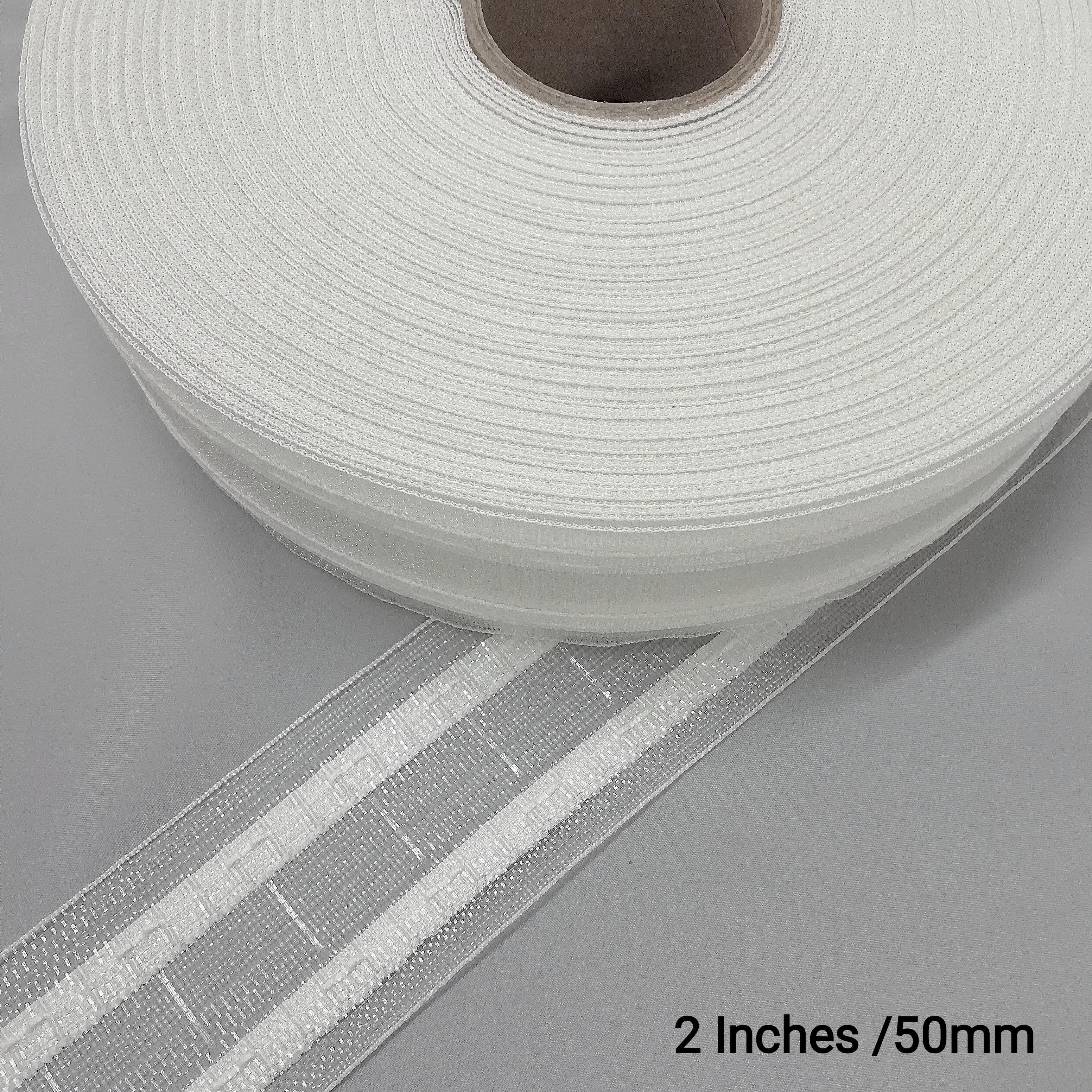Roll of 2 onch transparent curtain tape