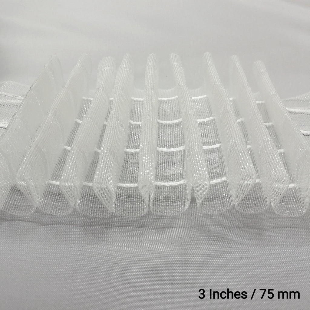 3 inch transparent net pleat curtain tape