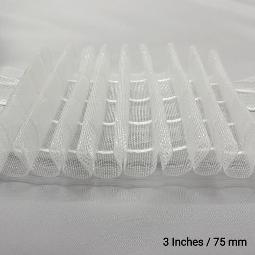 3 inch transparent net pleat curtain tape