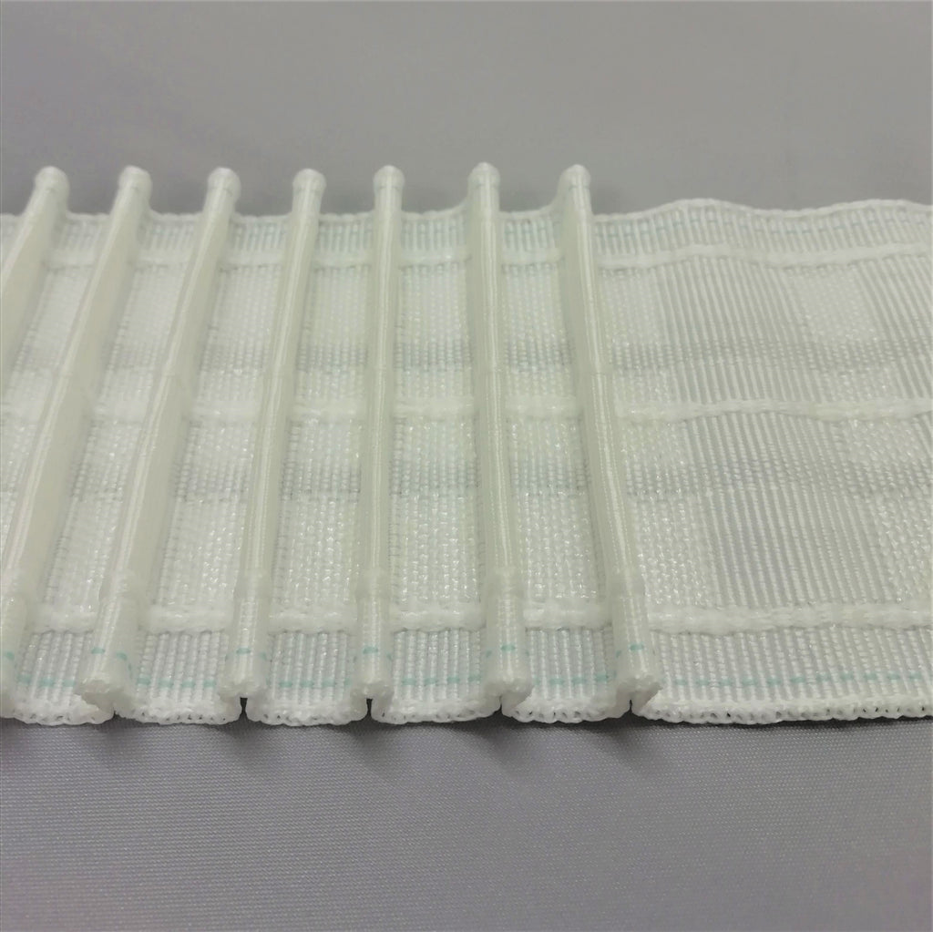 close up of 3 inch pencil pleat woven pocket tape