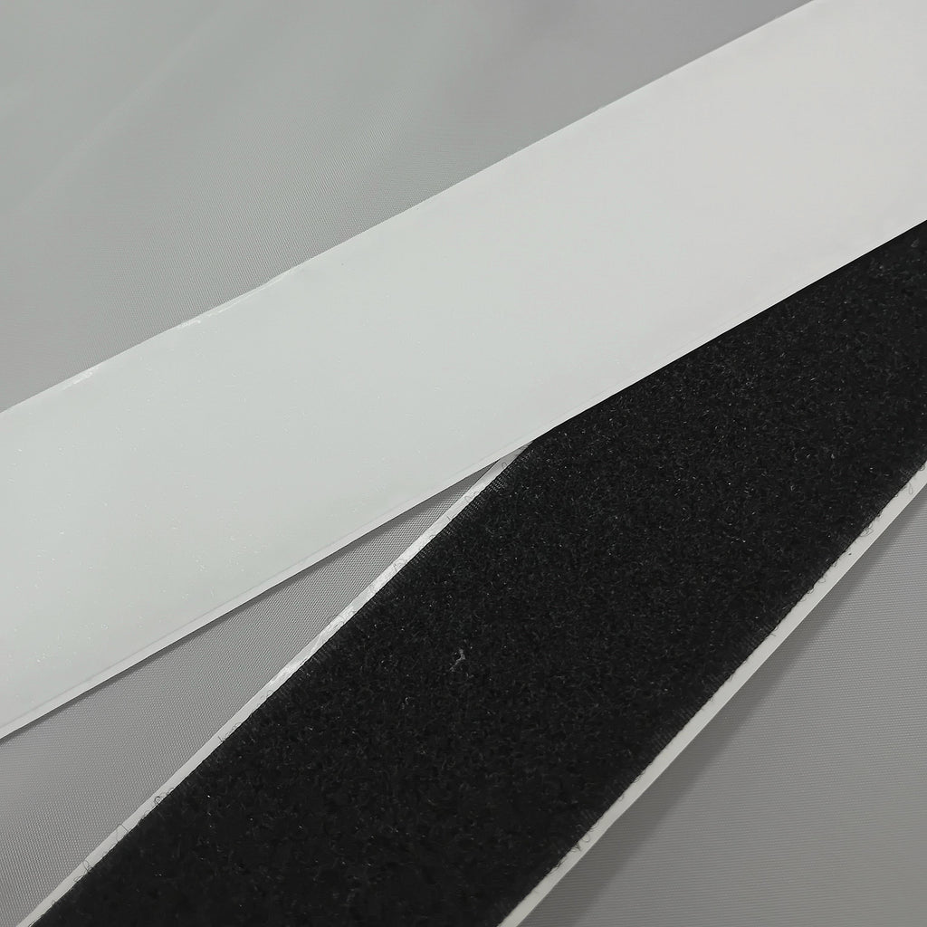 50mm Loop tape in black and white with adhesive