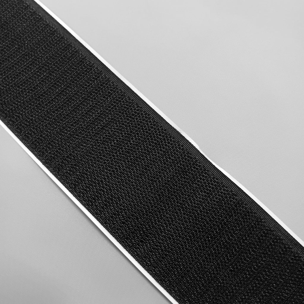 50mm black hook tape with adhesive backing