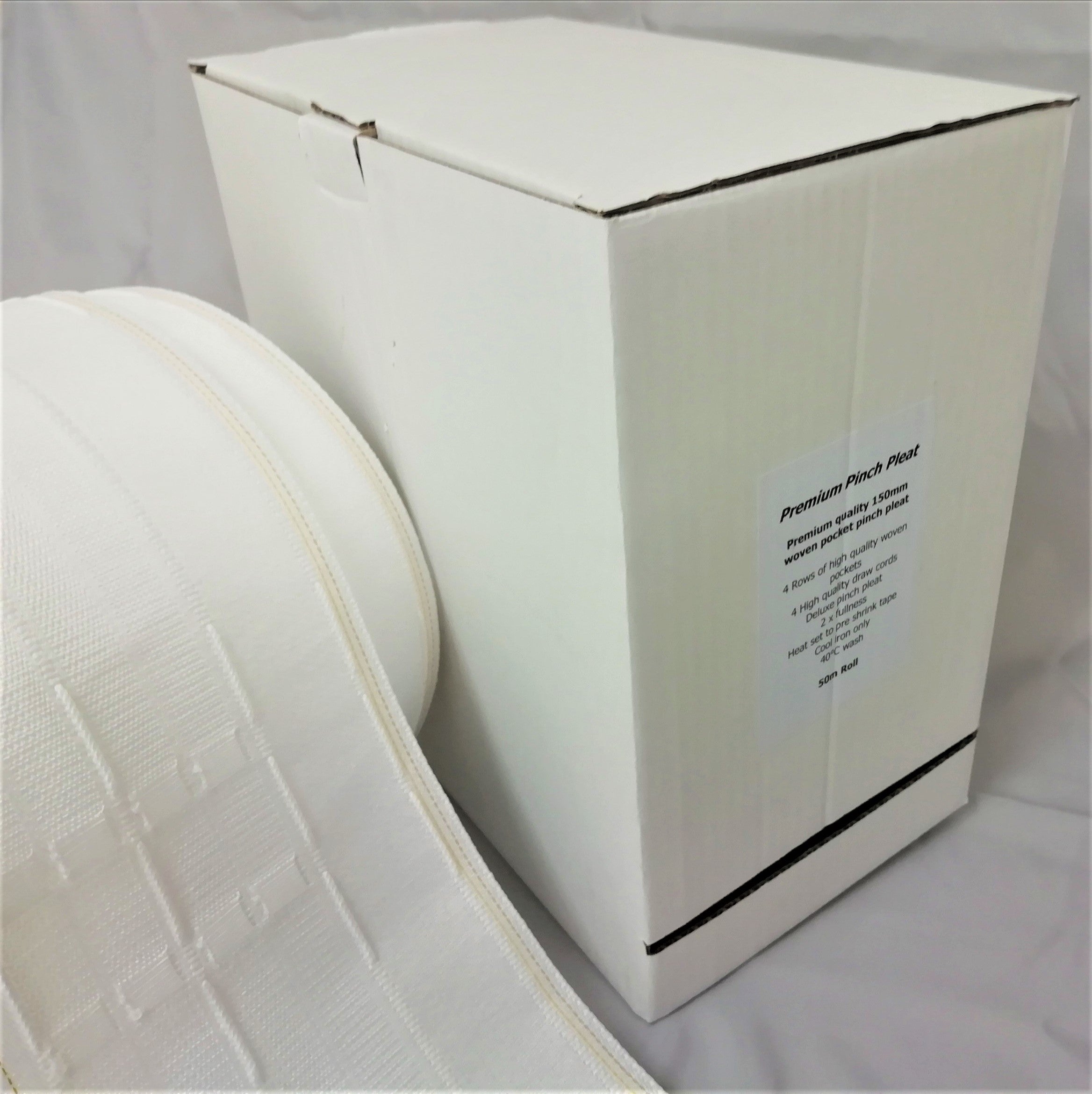 roll of 145mm 6 inch pinch pleat curtain tape 