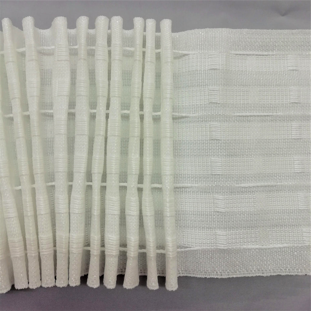 Close up of 6 inch pencil pleat curtain tape