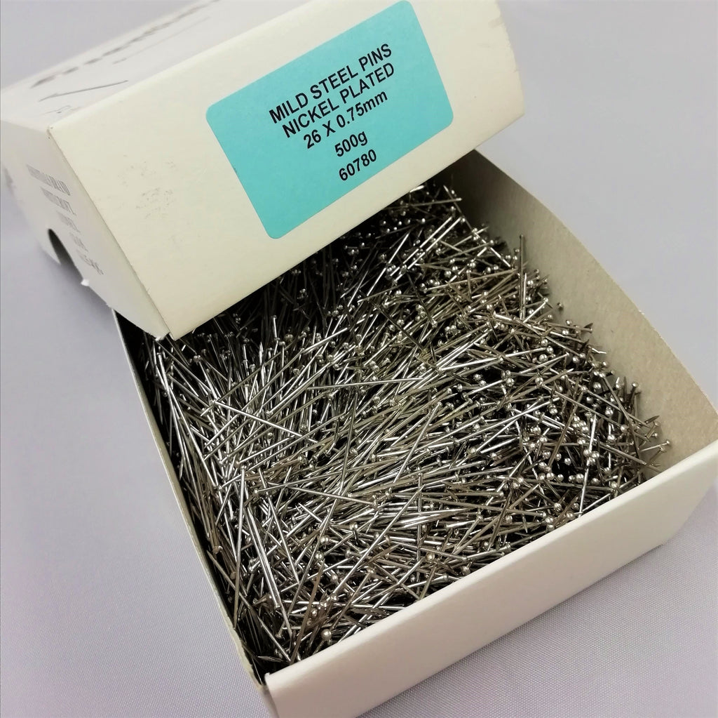 Nickel plated steel dressmaking pins