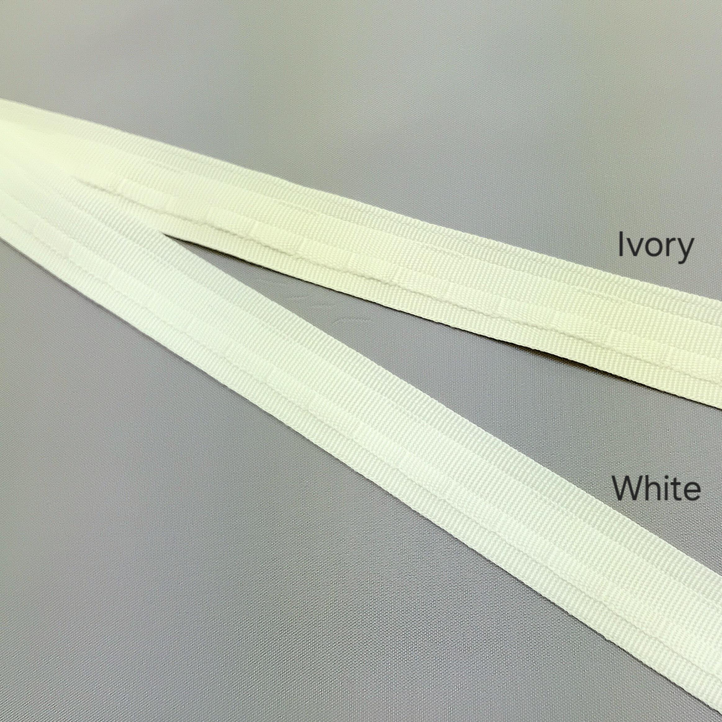 roman blind tape in white and ivory