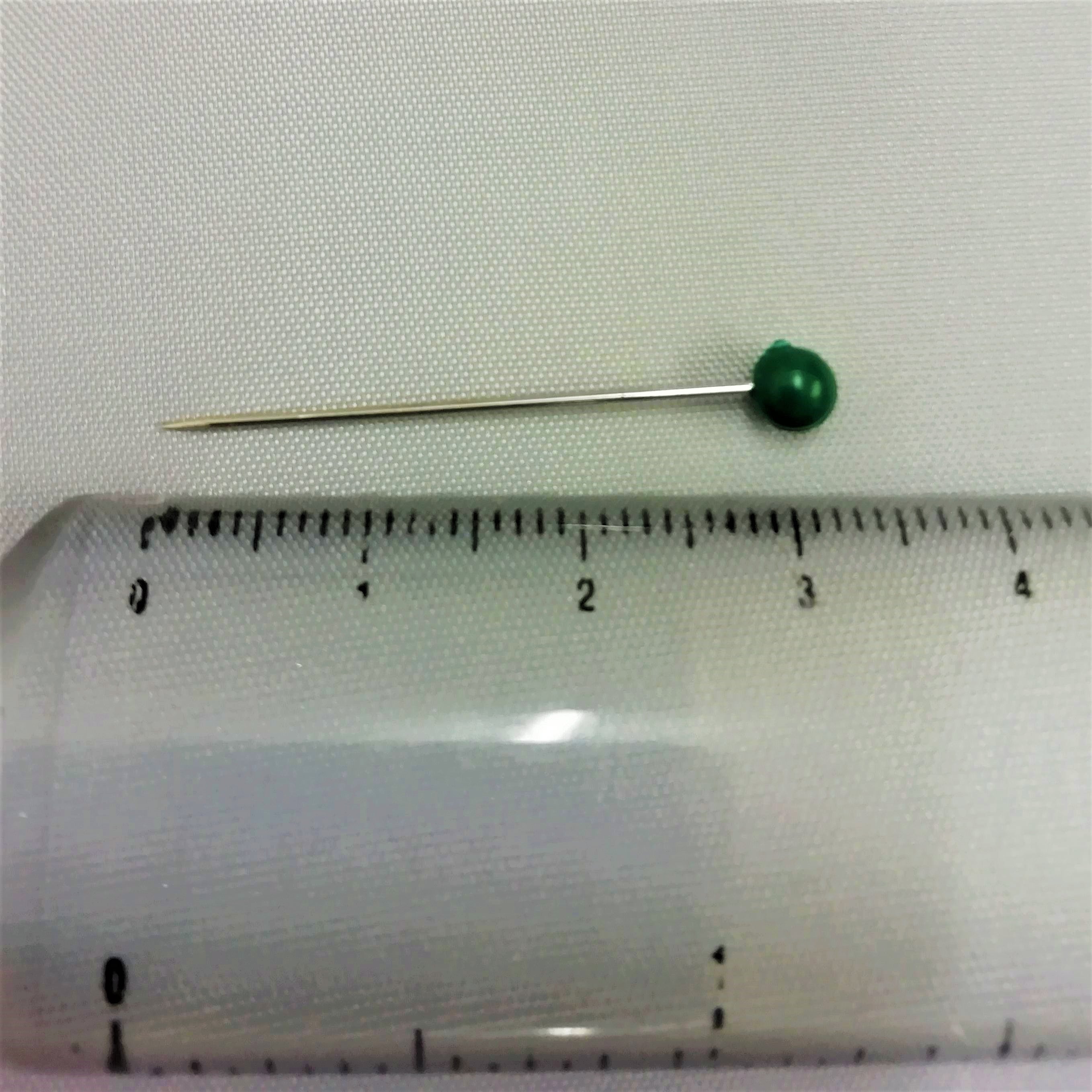 Stainless steel coloured head pins