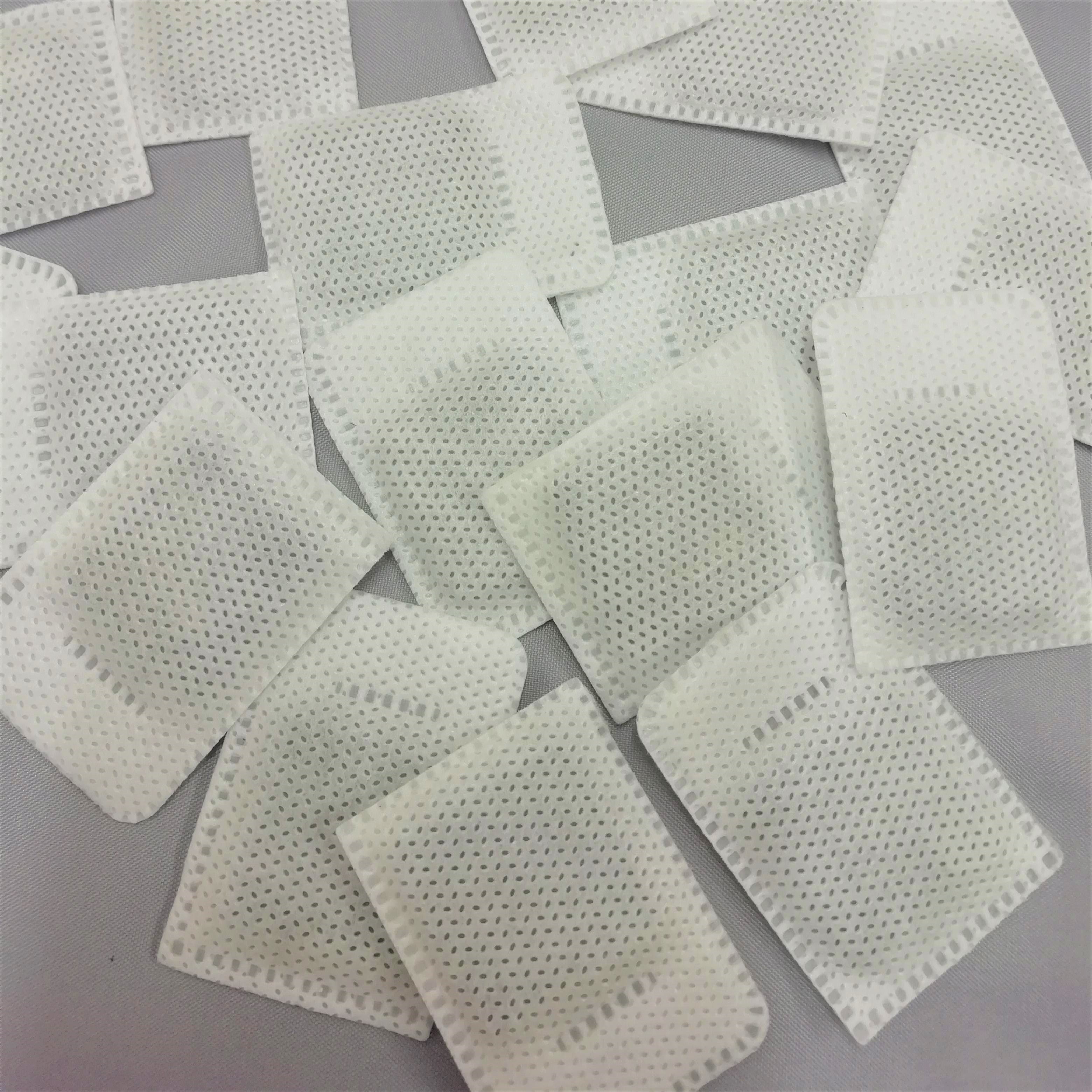 Lead weights in a covered man made fabric