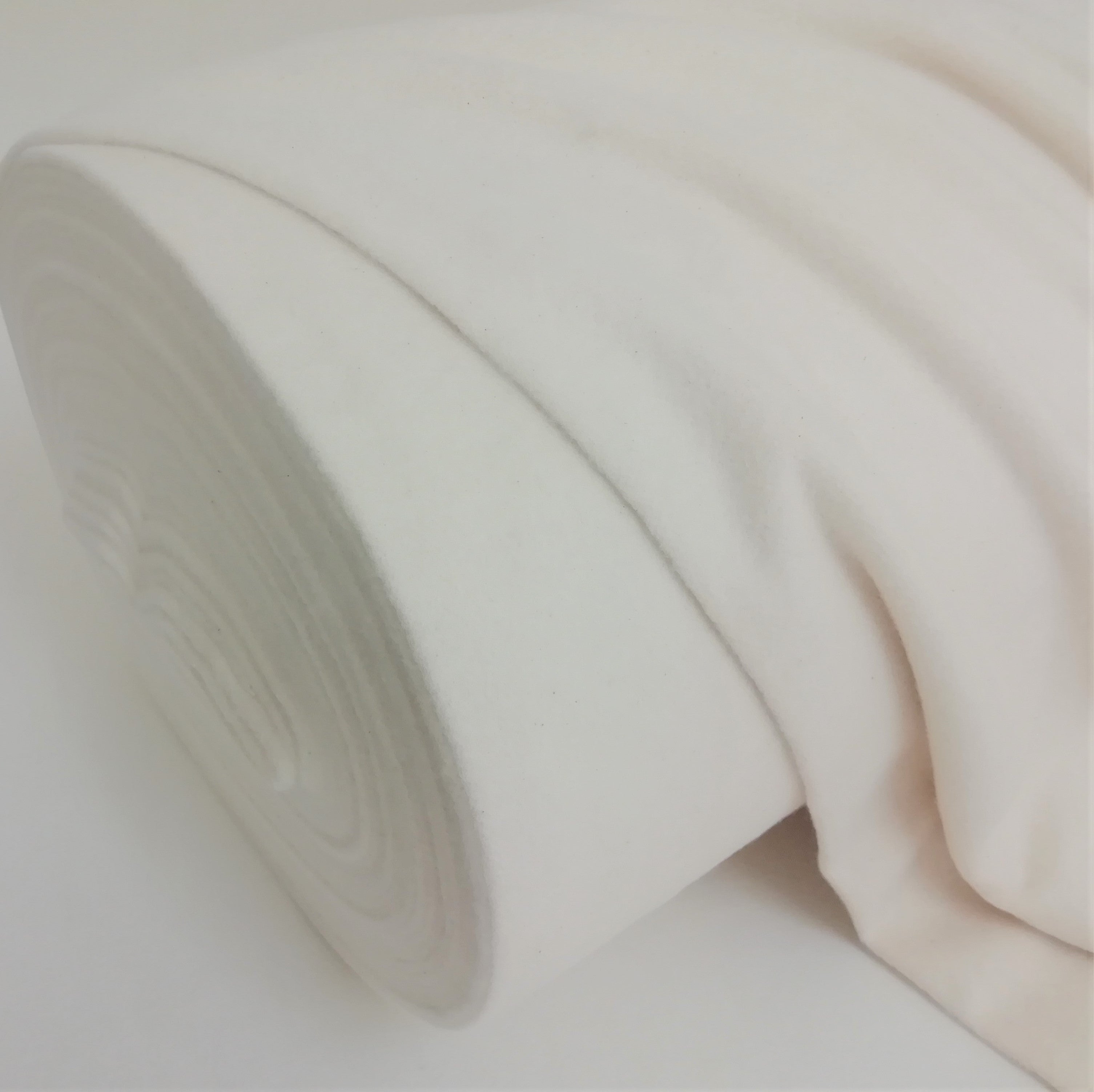 roll of cotton domette curtain interlining in natural colour