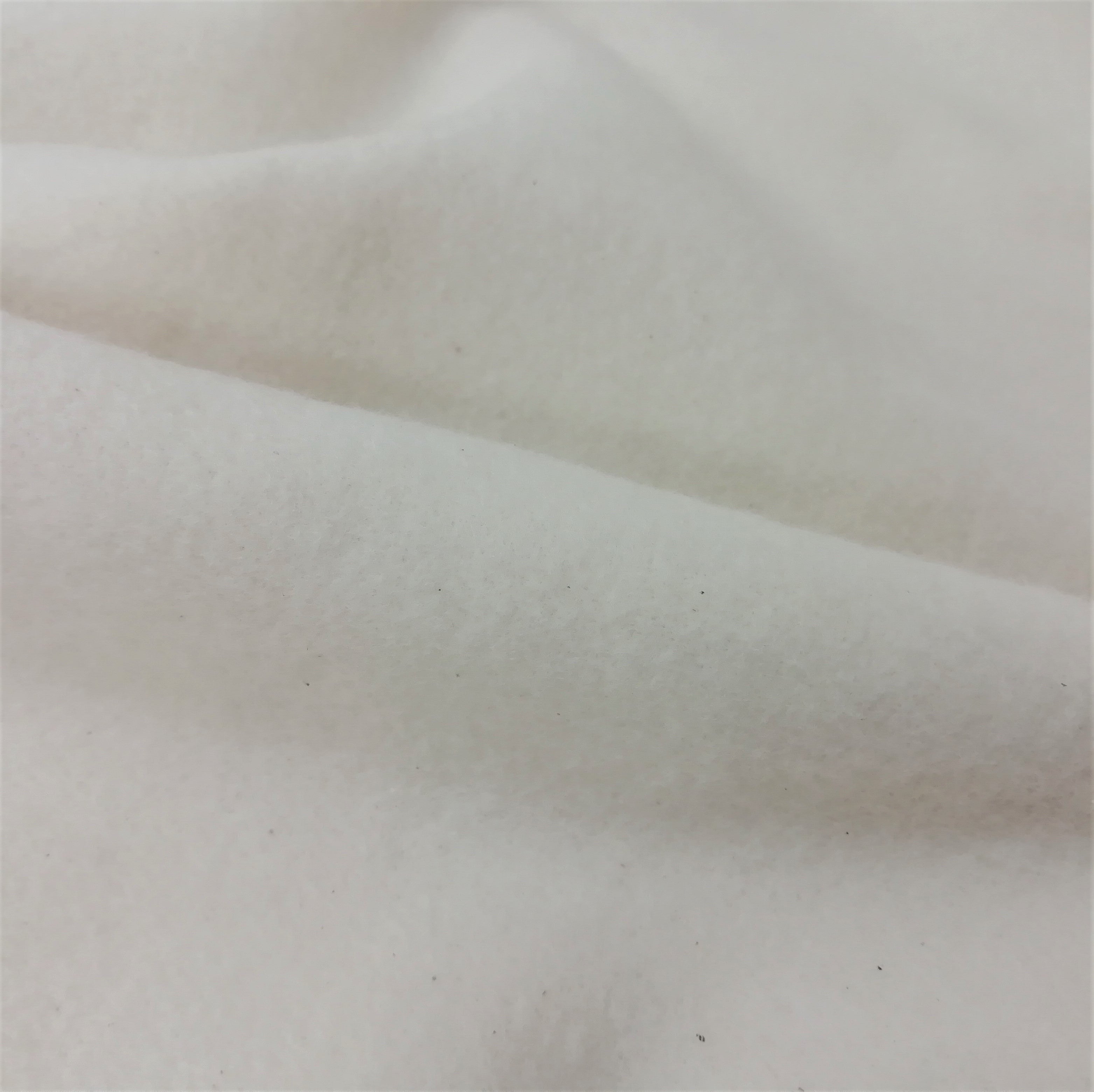 close up of cotton domette curtain interlining in natural colour