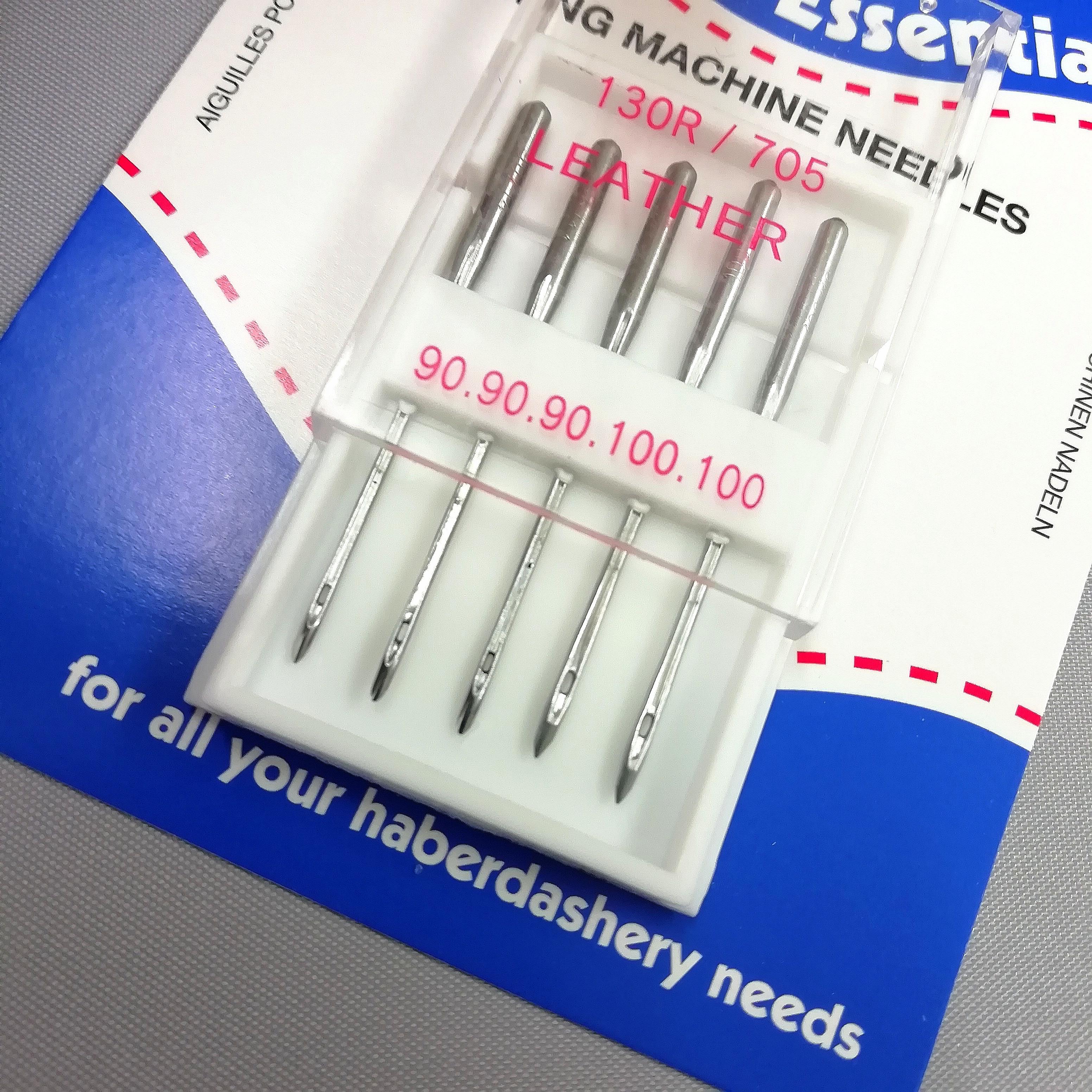 A close up of Leather point Sewing machine needles