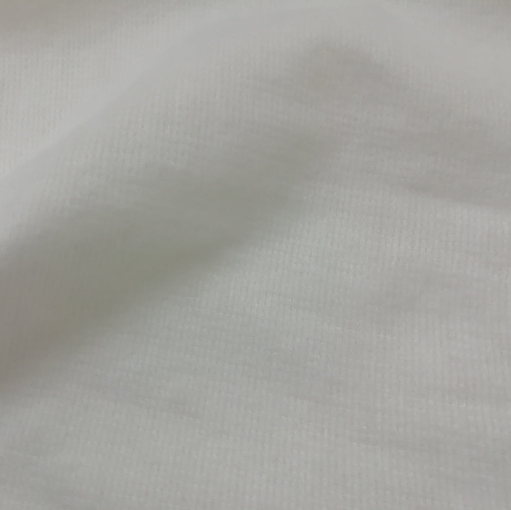 close up of white ployester curtain interlining