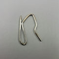 a pin hook with a sharp point for buckram headed curtains