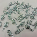 silver coloured zinc curtain hooks